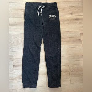 Roots Black Joggers with White Accents